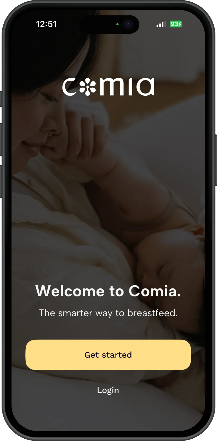 Comia app on a phone