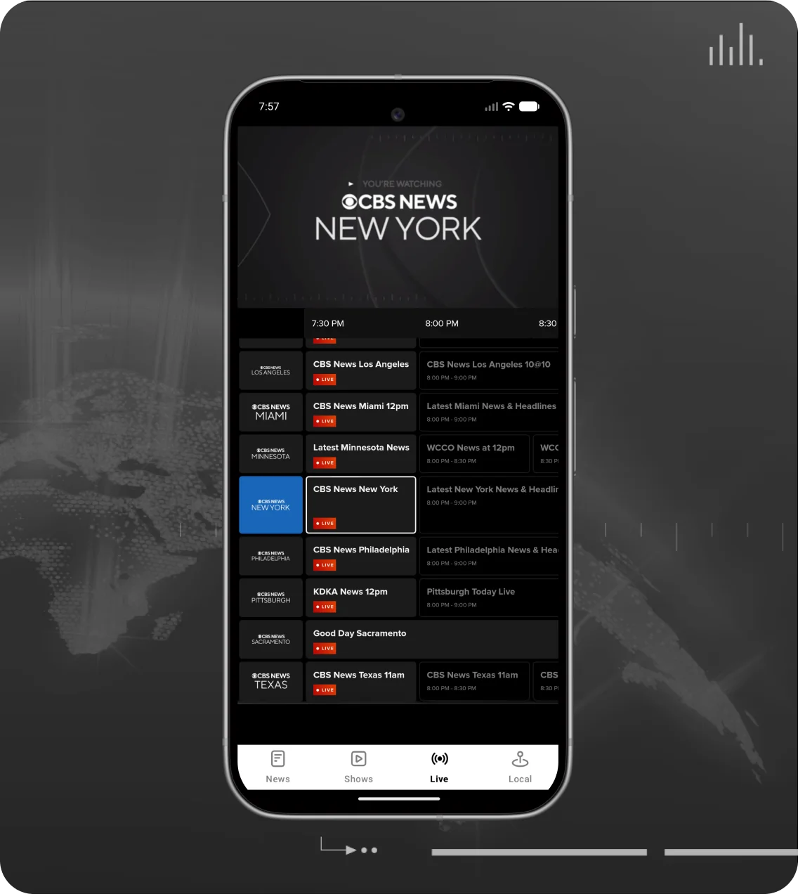 CBS News live TV guide